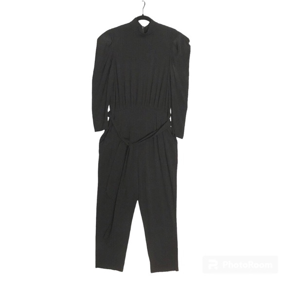 Express Dazzling Shimmering Black Cozy Jumpsuit XL NWOT - Picture 3 of 7